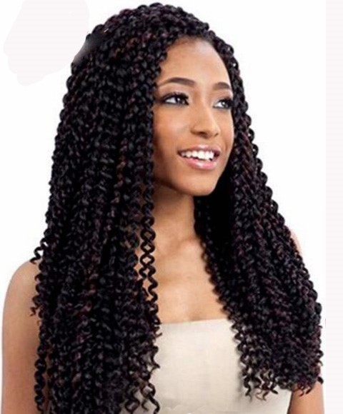 curly hair braids | Essential Syn 3X Classic Water Wave Braid