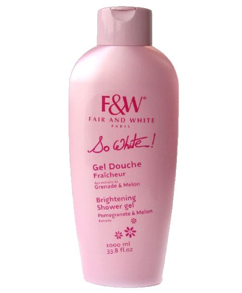 fair and white exfoliating shower gel