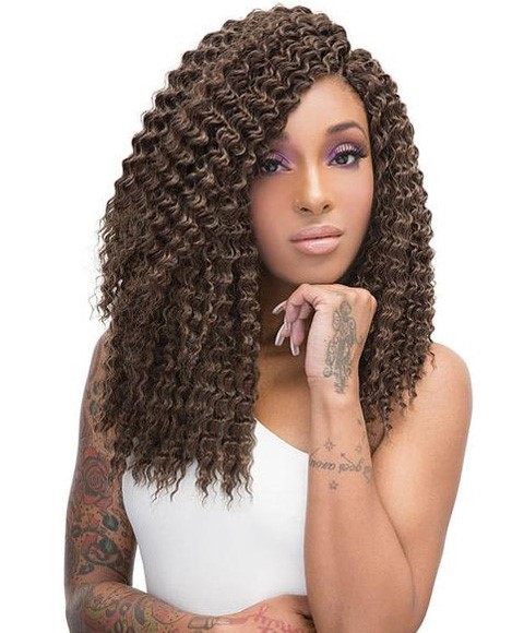 Curly Hair Braids Femi Collection Syn Mambo Twin Open Loop Brazilian Braid Pakcosmetics