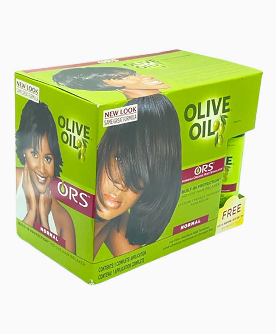 Organic Root Stimulator Normal Olive Oil Built-In Protection No Lye Relaxer  System