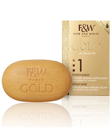 fair and white gold ultimate | Gold Exfoliating Argan Soap - PakCosmetics