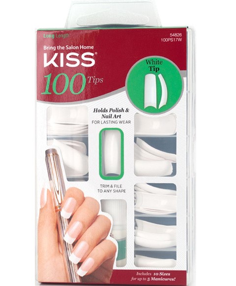 kiss products nail enhancements | Kiss 100 Tips White Tip 54826 ...